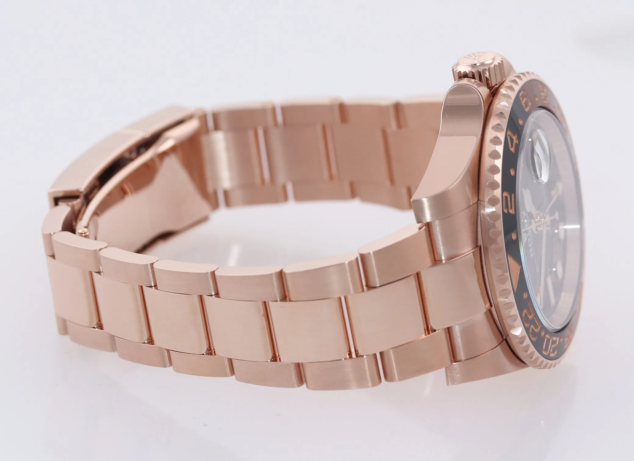 2020 PAPERS Rolex GMT Master Root Beer Ceramic Rose Gold 126715 Watch Box