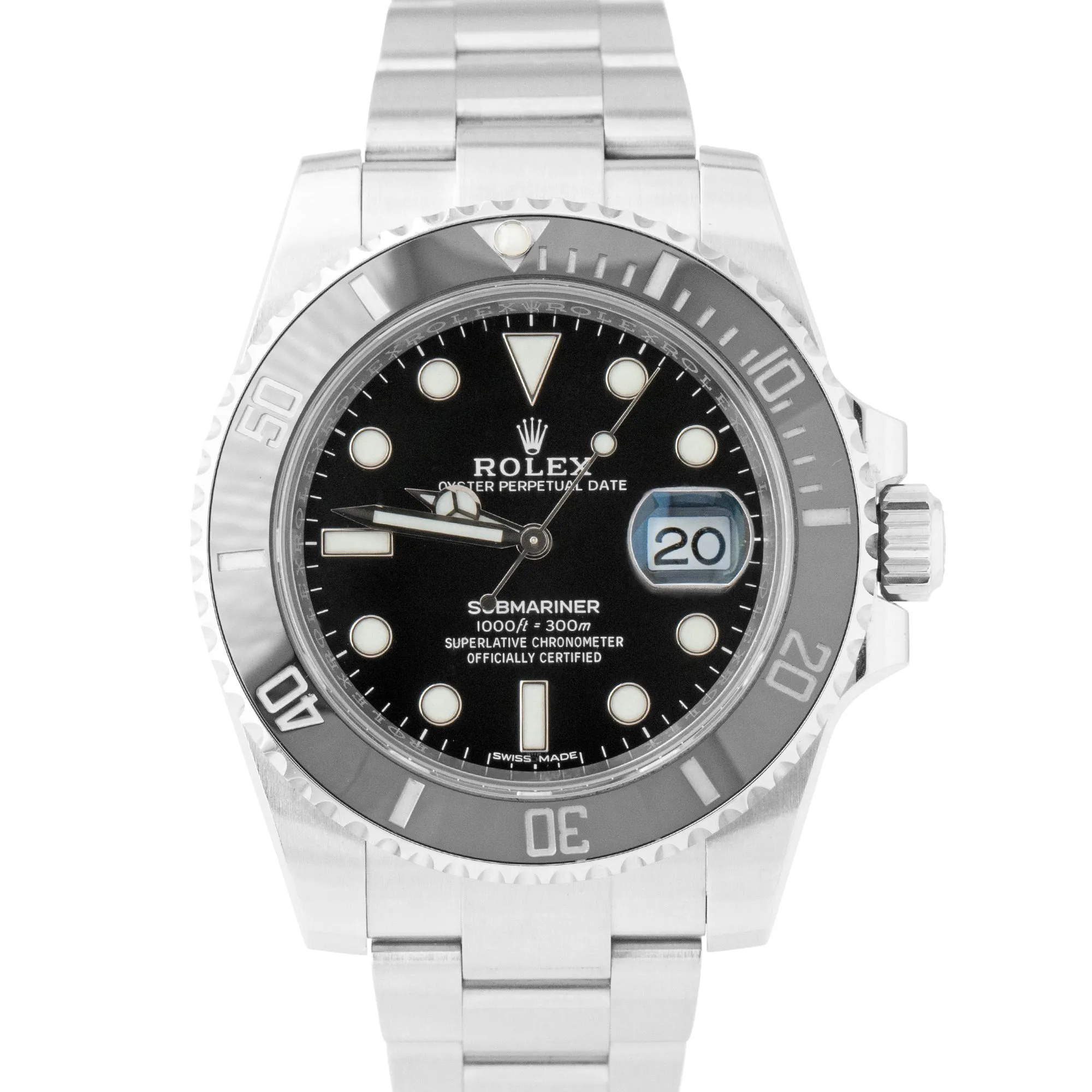 2020 Rolex Submariner Date 40mm Stainless Black Ceramic Dive Watch 116610 LN B P