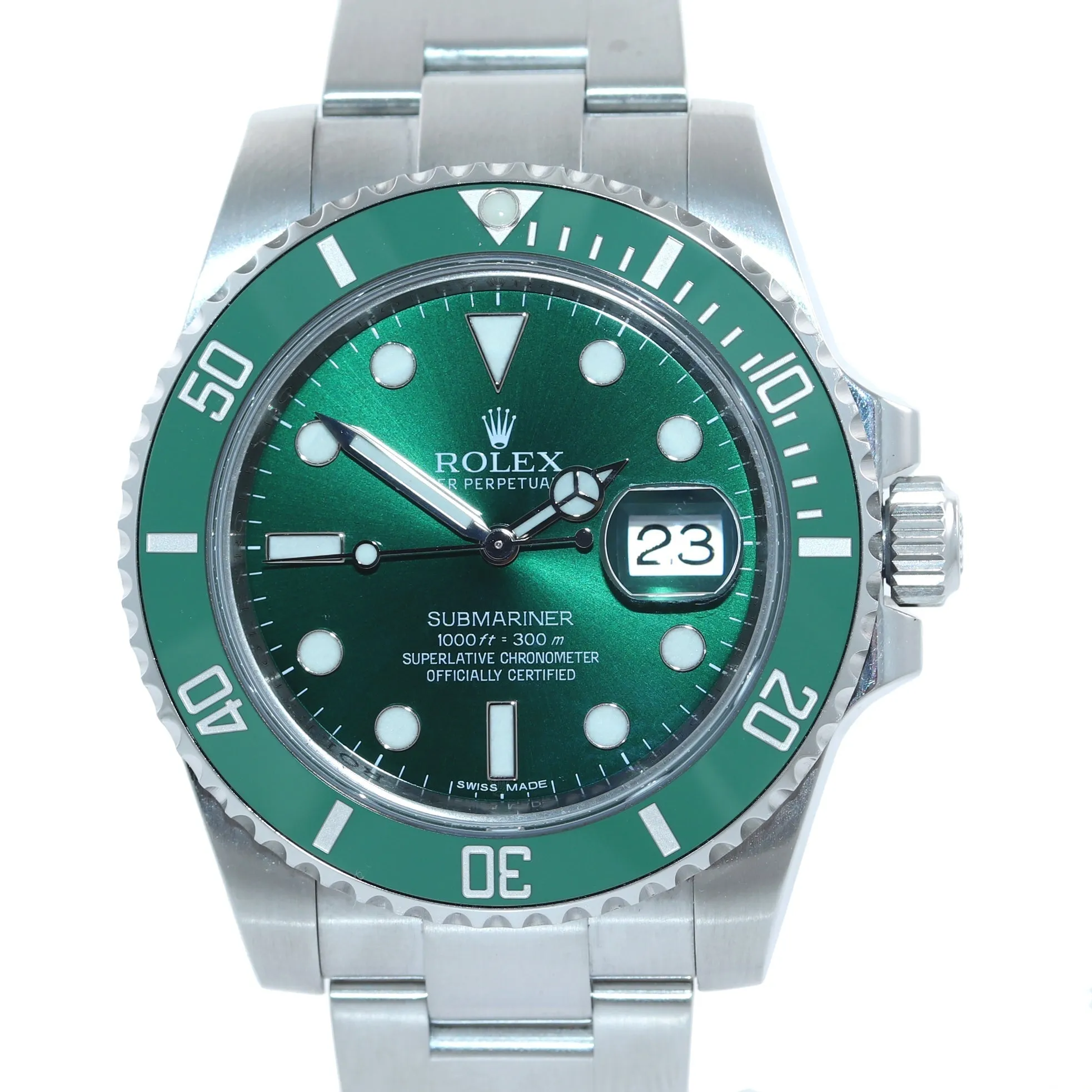 2020 Rolex Submariner Hulk 116610LV Green Ceramic Watch Box