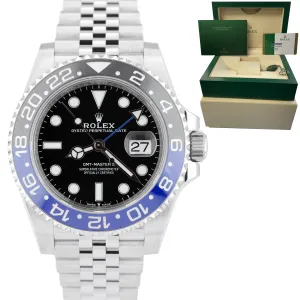 2020 UNPOLISHED Rolex GMT-Master II Batman Black Blue Ceramic 40mm 126710 BLNR