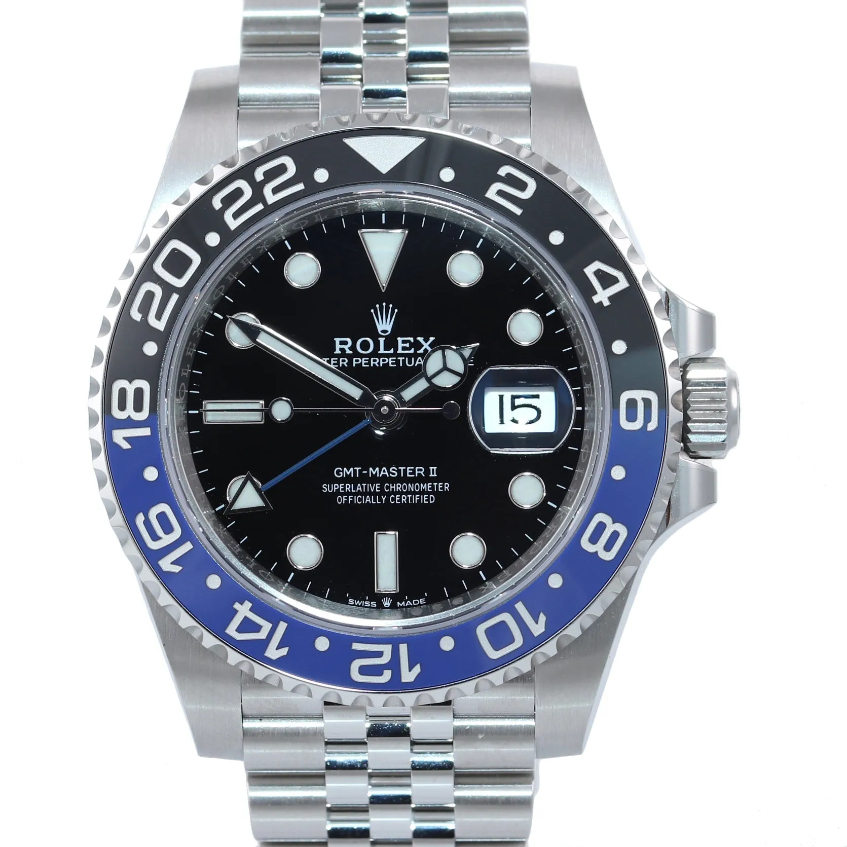 2021 NEWEST Papers Rolex GMT Master Batman Blue Jubilee Ceramic 126710 Watch Box