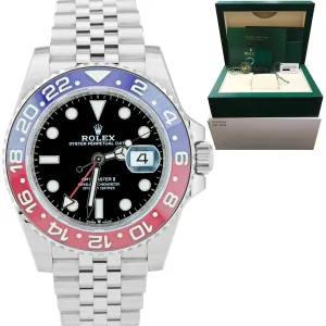 2021 Rolex GMT-Master II PEPSI Red / Blue Stainless 40mm Jubilee 126710 BLRO B P