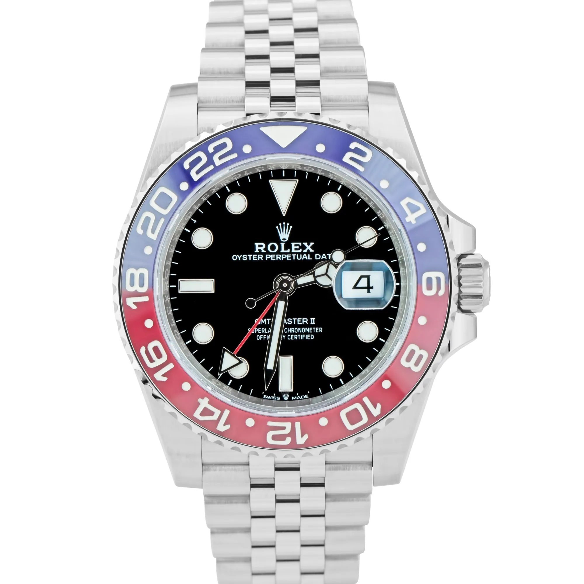 2021 Rolex GMT-Master II PEPSI Red / Blue Stainless 40mm Jubilee 126710 BLRO B P