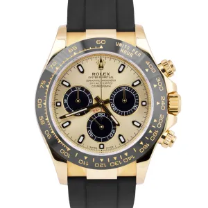 2022 NEW PAPERS Rolex Daytona 18K Gold CHAMPAGNE Oysterflex YML 116518 LN Watch