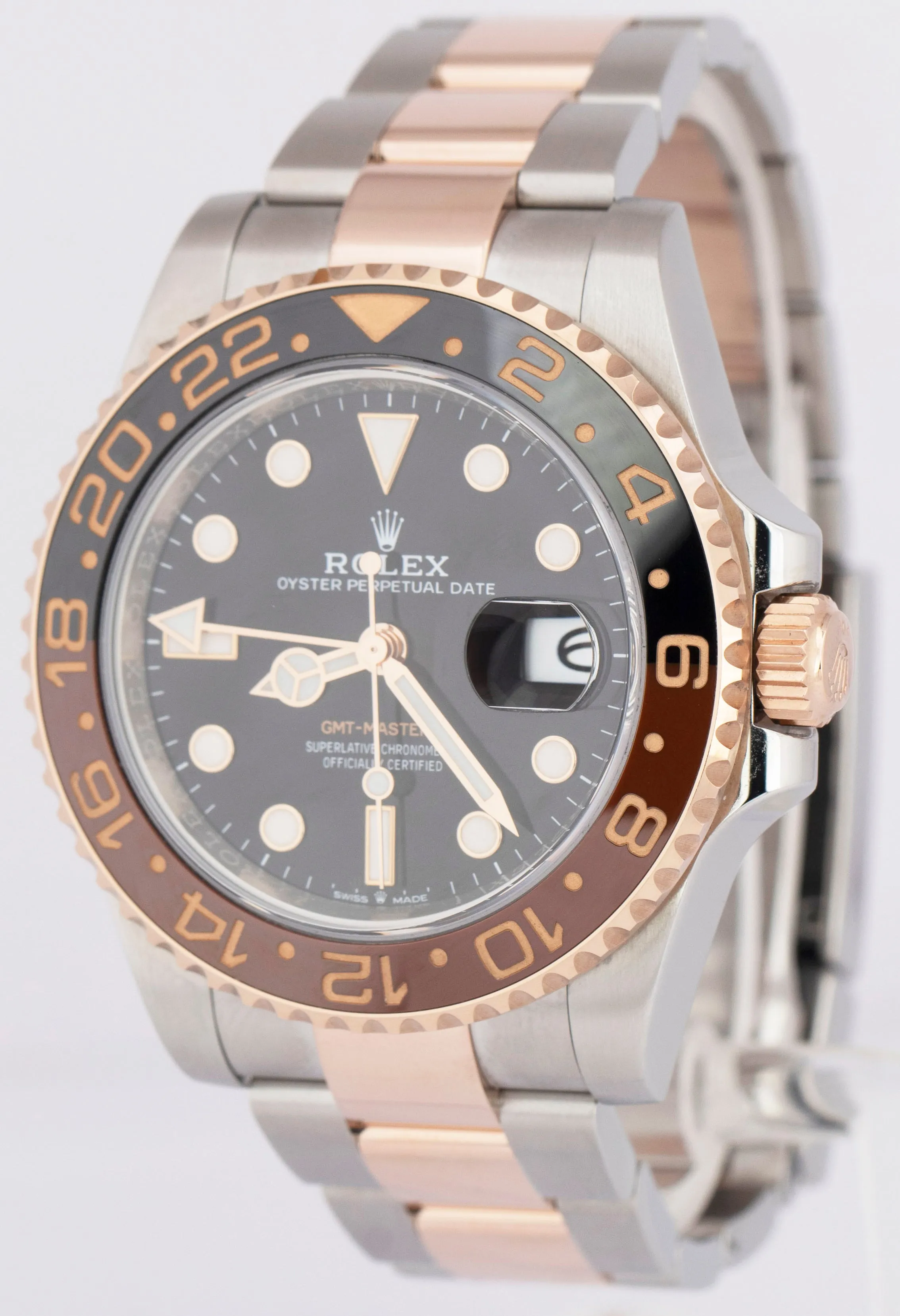 2022 NEW PAPERS Rolex GMT-Master II Two-Tone Gold ROOT-BEER 40mm 126711 CHNR BOX