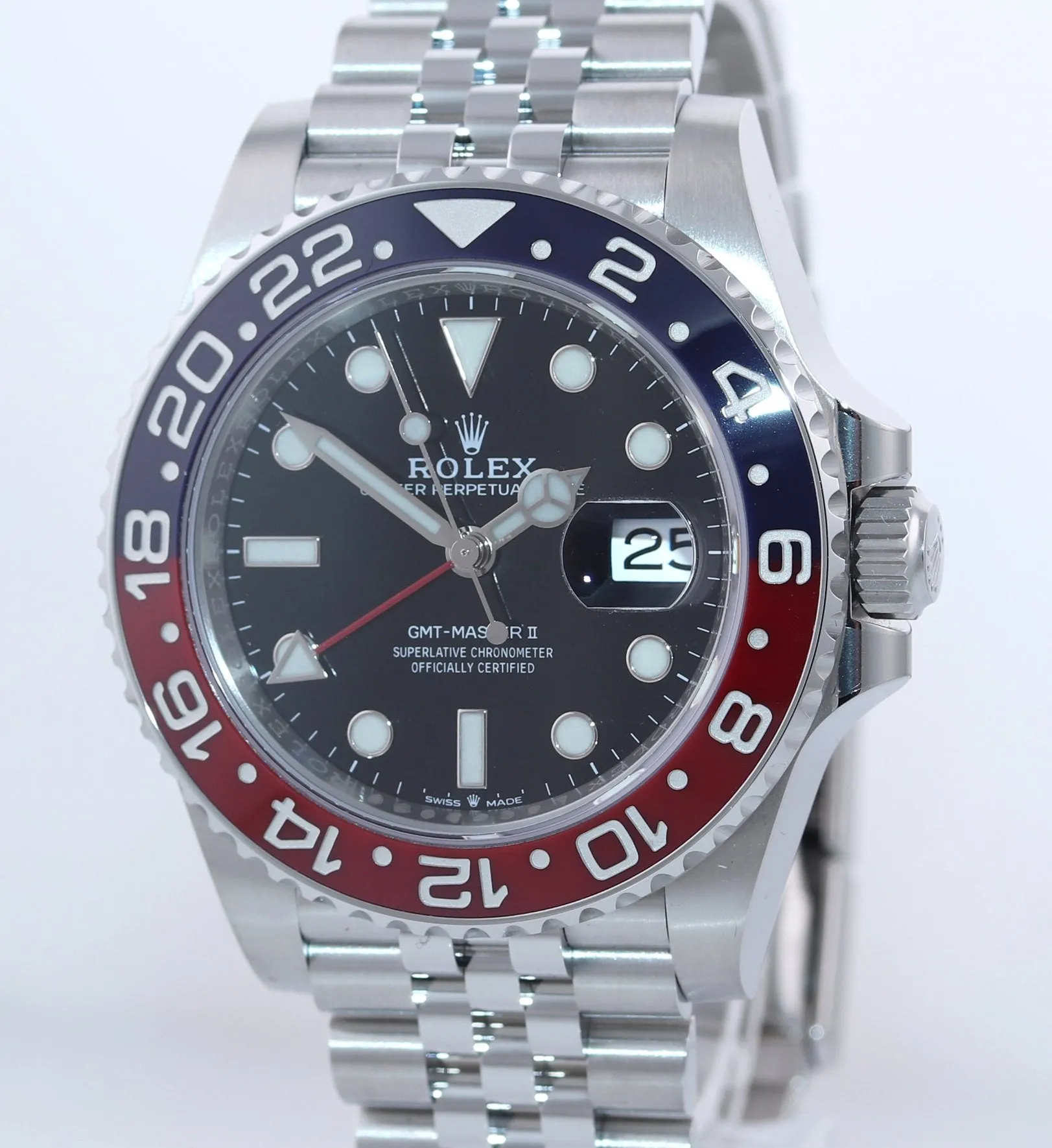 2022 NEW PAPERS Rolex GMT Master PEPSI Blue Ceramic Jubilee 126710 Watch Box