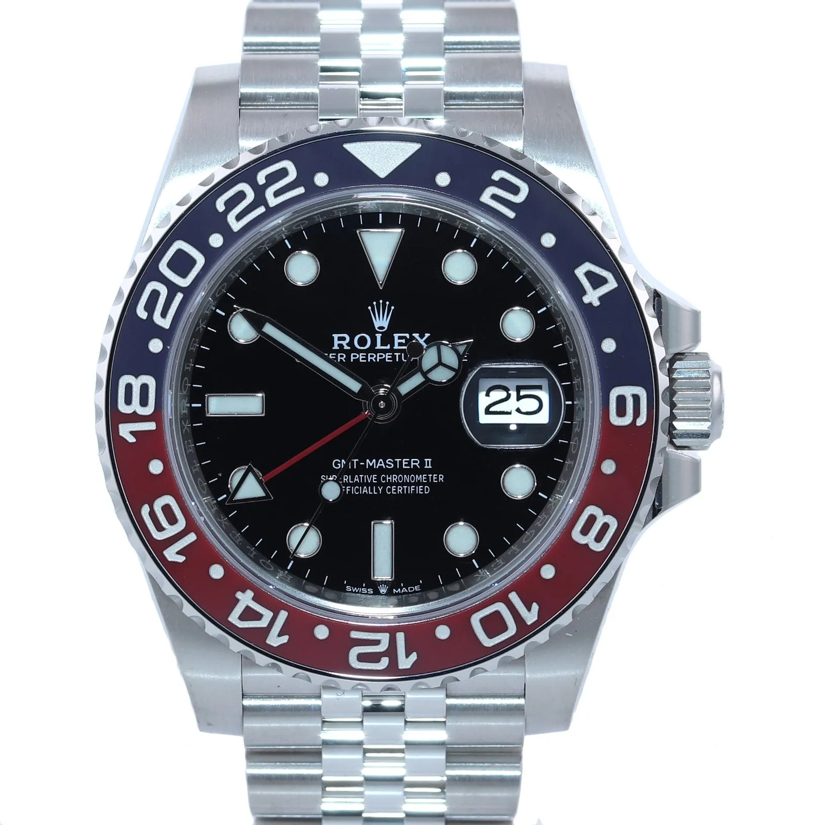 2022 NEW PAPERS Rolex GMT Master PEPSI Blue Ceramic Jubilee 126710 Watch Box