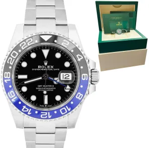 2022 Rolex GMT-Master II Ceramic BATMAN OYSTER BRACELET Watch 126710 BLNR B P