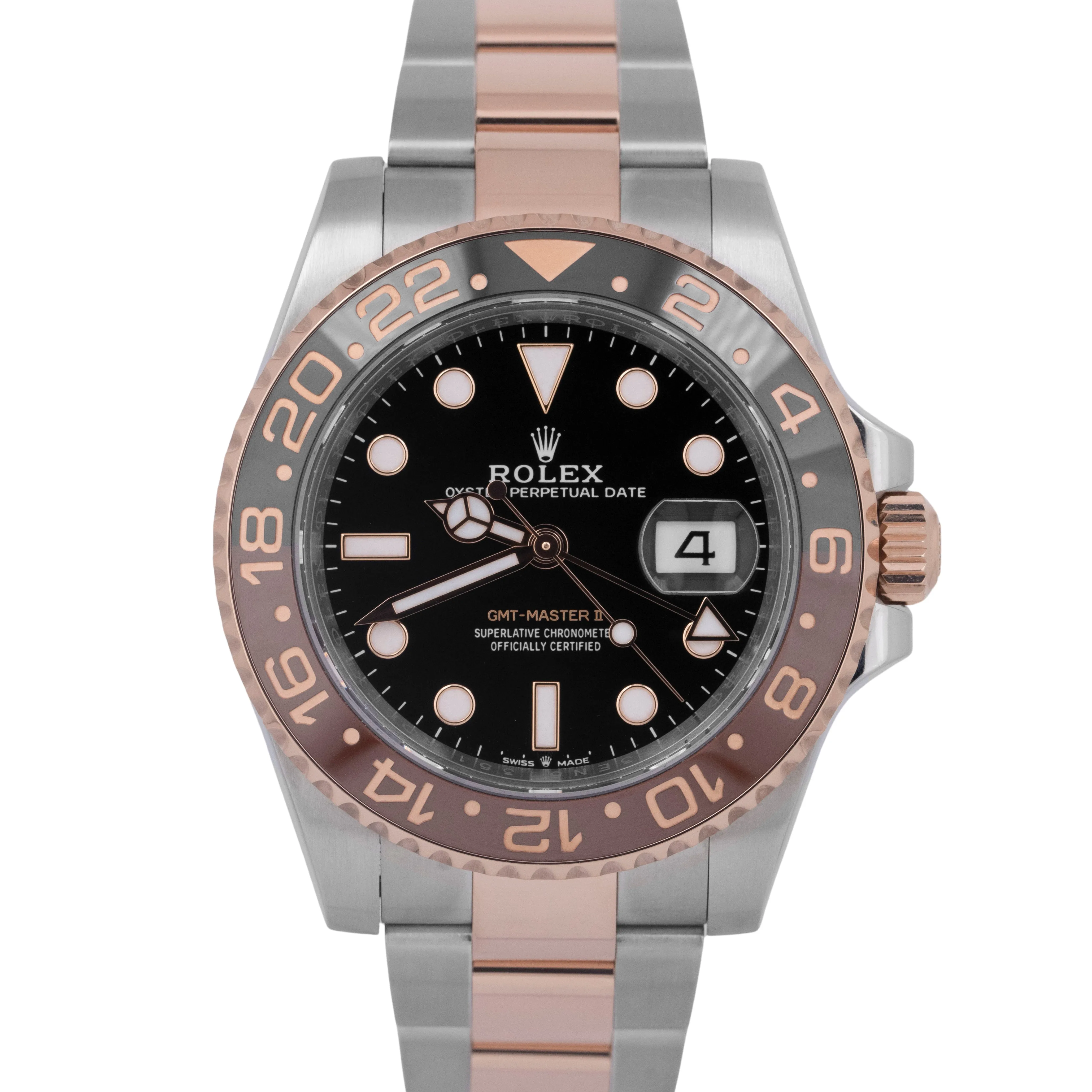 2023 NEW PAPERS Rolex GMT-Master II Two-Tone Gold ROOT-BEER 40mm 126711 CHNR BOX