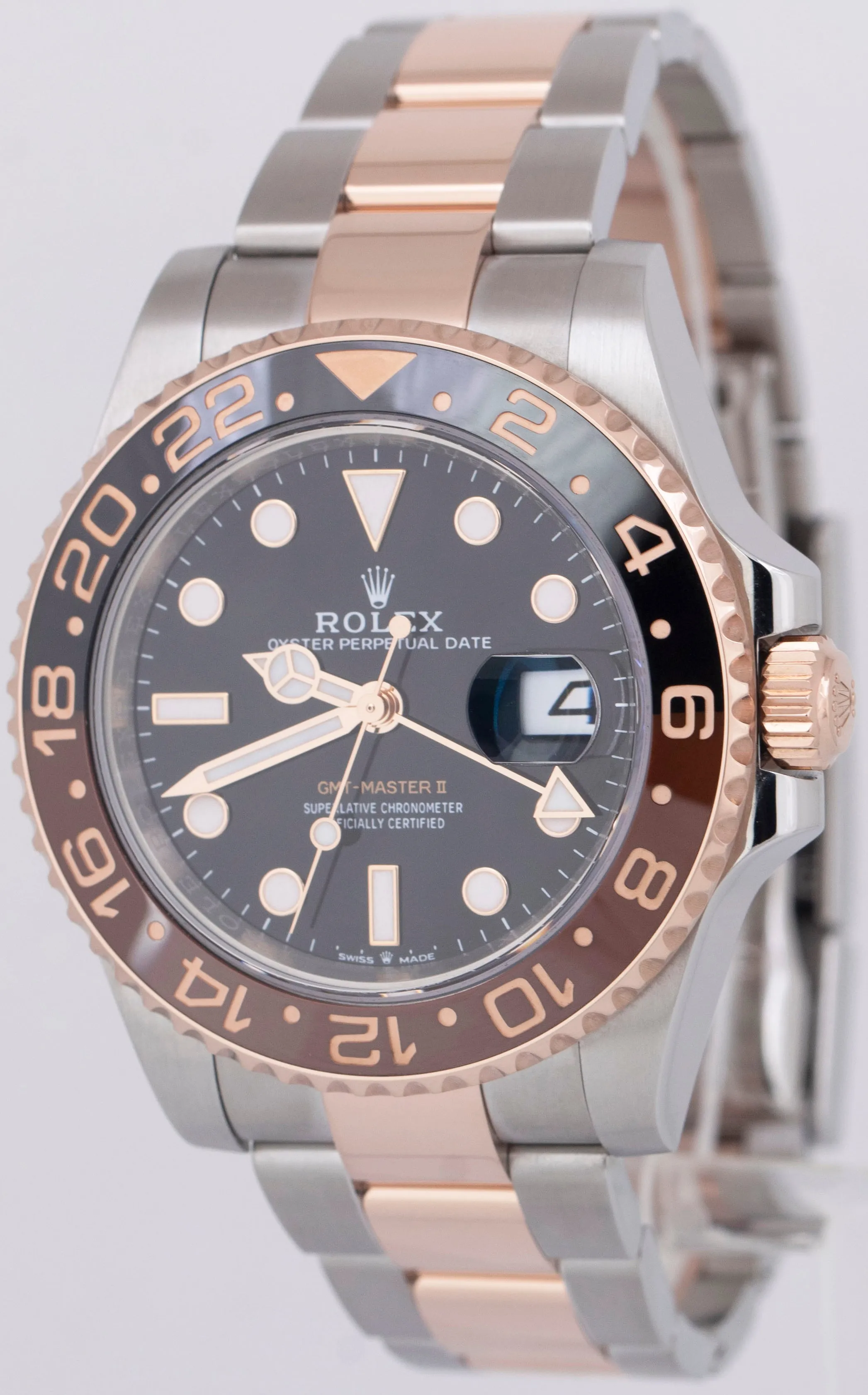 2023 NEW PAPERS Rolex GMT-Master II Two-Tone Gold ROOT-BEER 40mm 126711 CHNR BOX