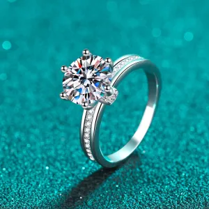 3 carats Moissanite 6-prongs Solitaire Ring- RM050