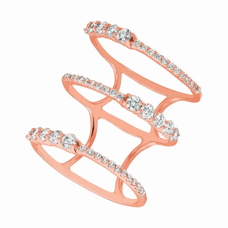 3-IN-1 DIAMOND RING 14K GOLD (0.82 CTW)