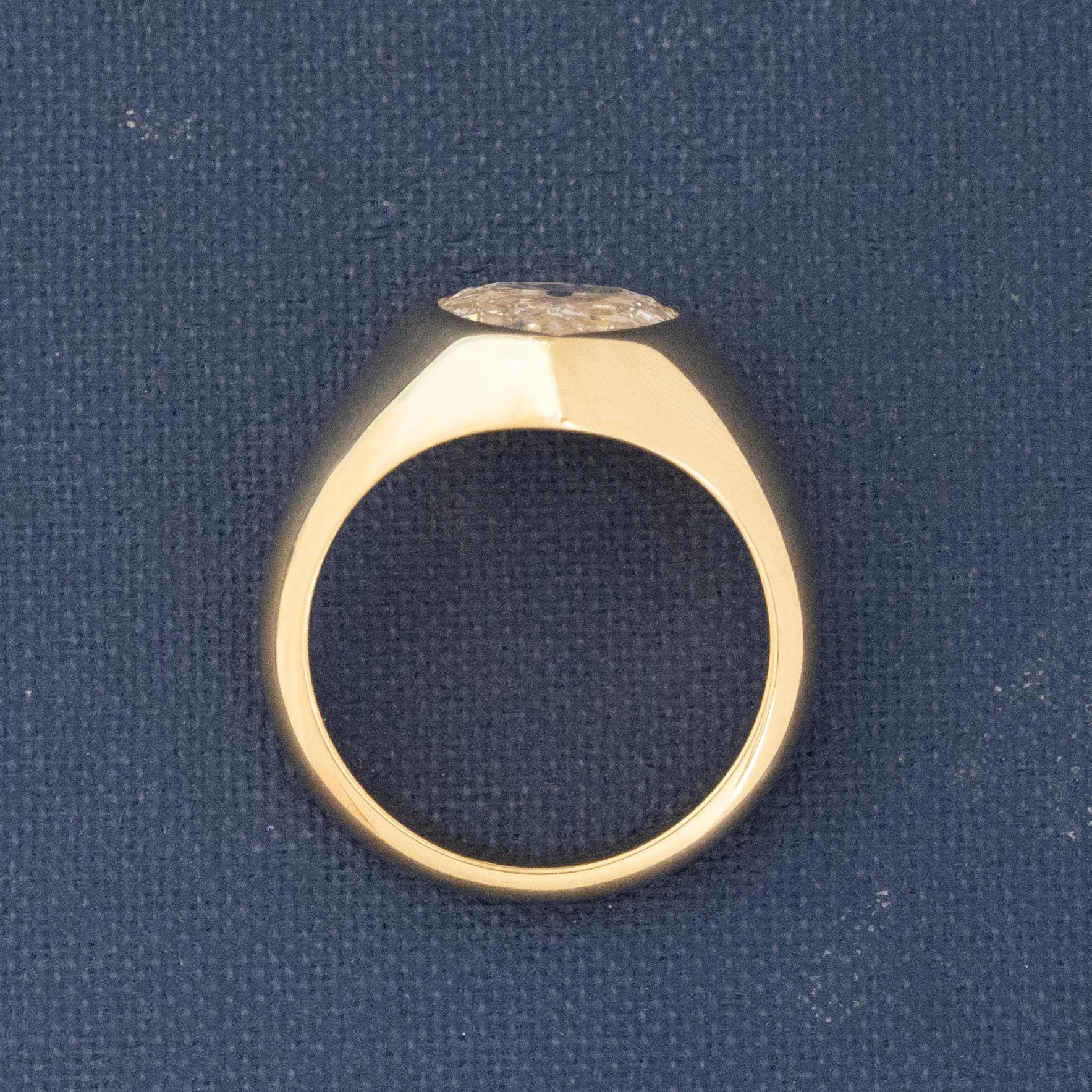 3.00ct Pear Cut Diamond Bezel Solitaire