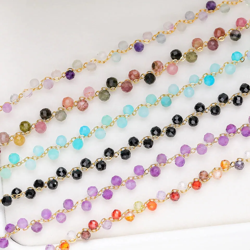 3mm Natural Stone Tourmaline Bracelet for Women