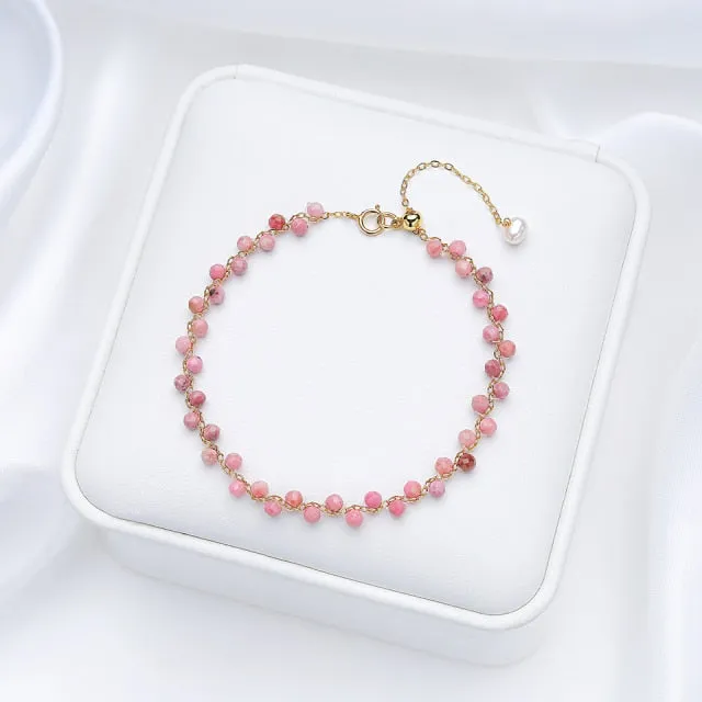 3mm Natural Stone Tourmaline Bracelet for Women