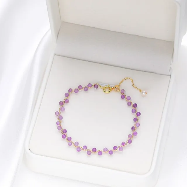3mm Natural Stone Tourmaline Bracelet for Women