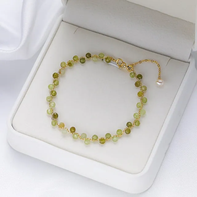 3mm Natural Stone Tourmaline Bracelet for Women