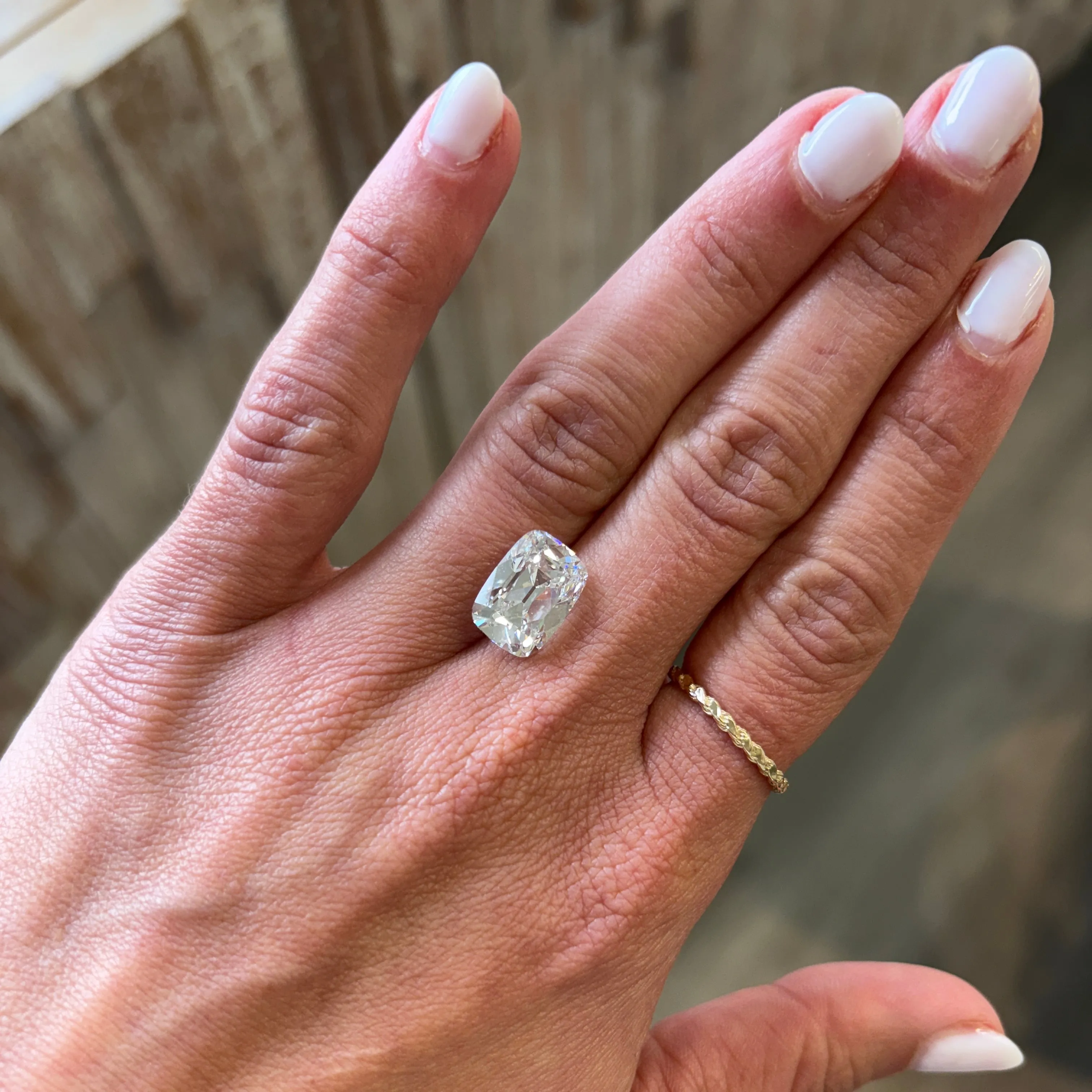 5.06CT Old Mine Elongated Cushion Lab Grown Diamond