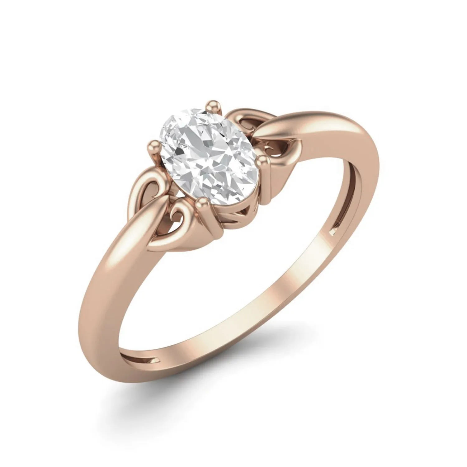 6X4MM Oval Shape Moissanite Solitaire Love Gift Ring
