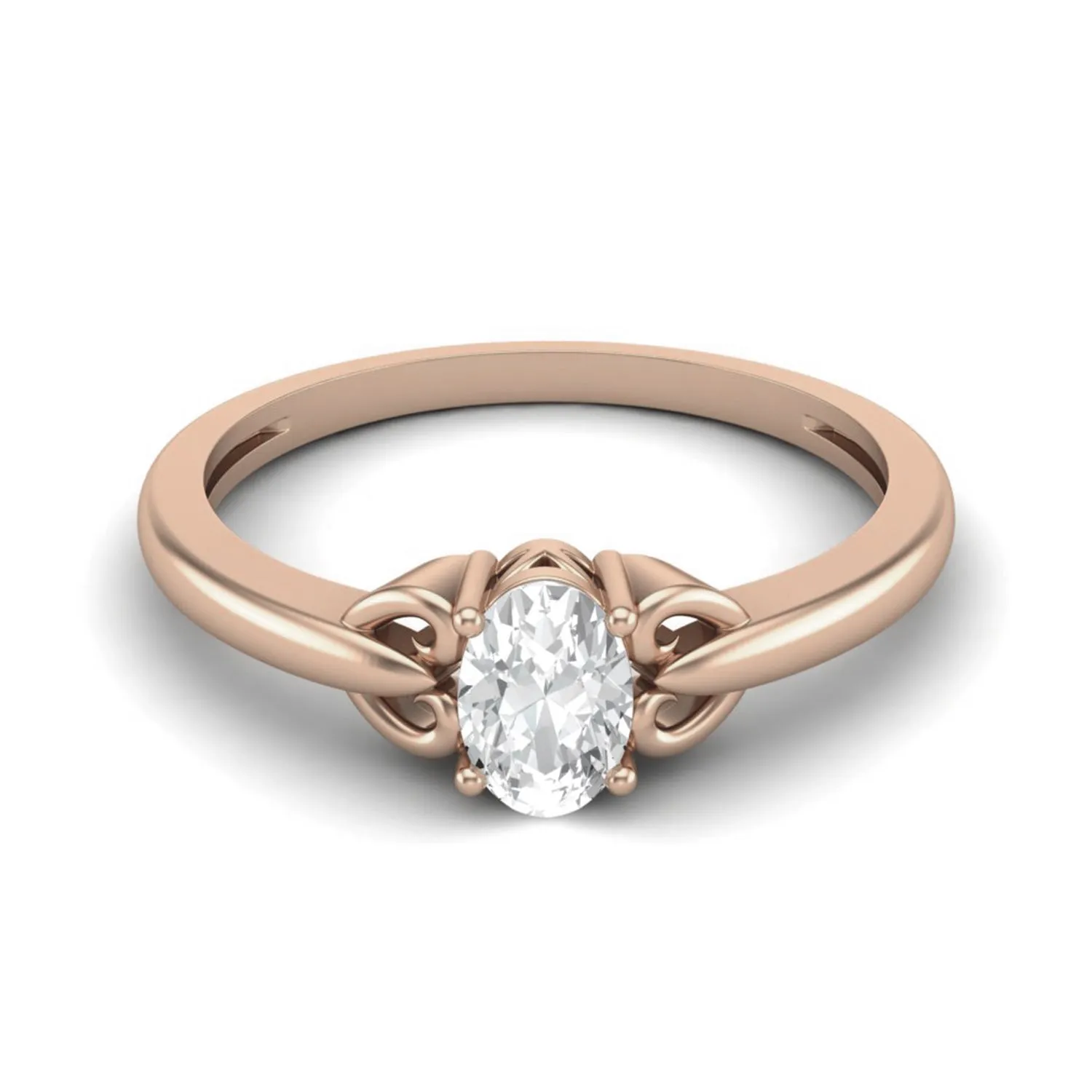 6X4MM Oval Shape Moissanite Solitaire Love Gift Ring