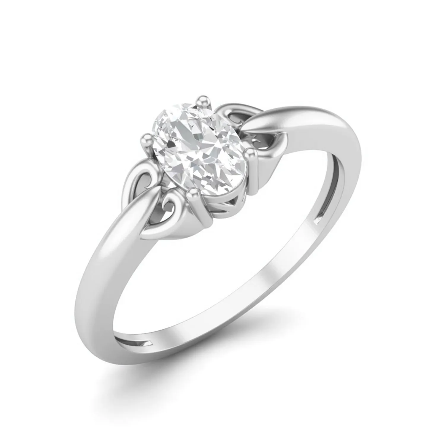 6X4MM Oval Shape Moissanite Solitaire Love Gift Ring