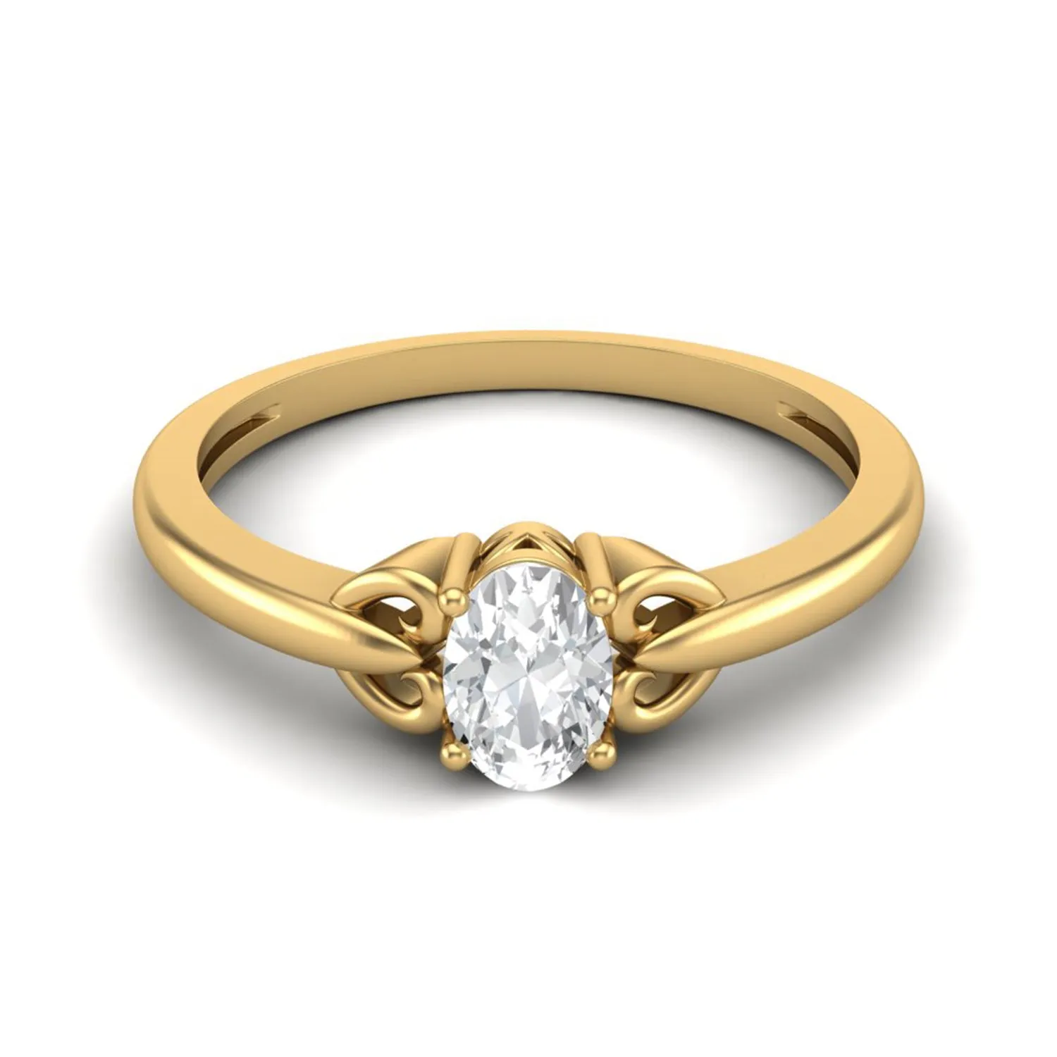 6X4MM Oval Shape Moissanite Solitaire Love Gift Ring