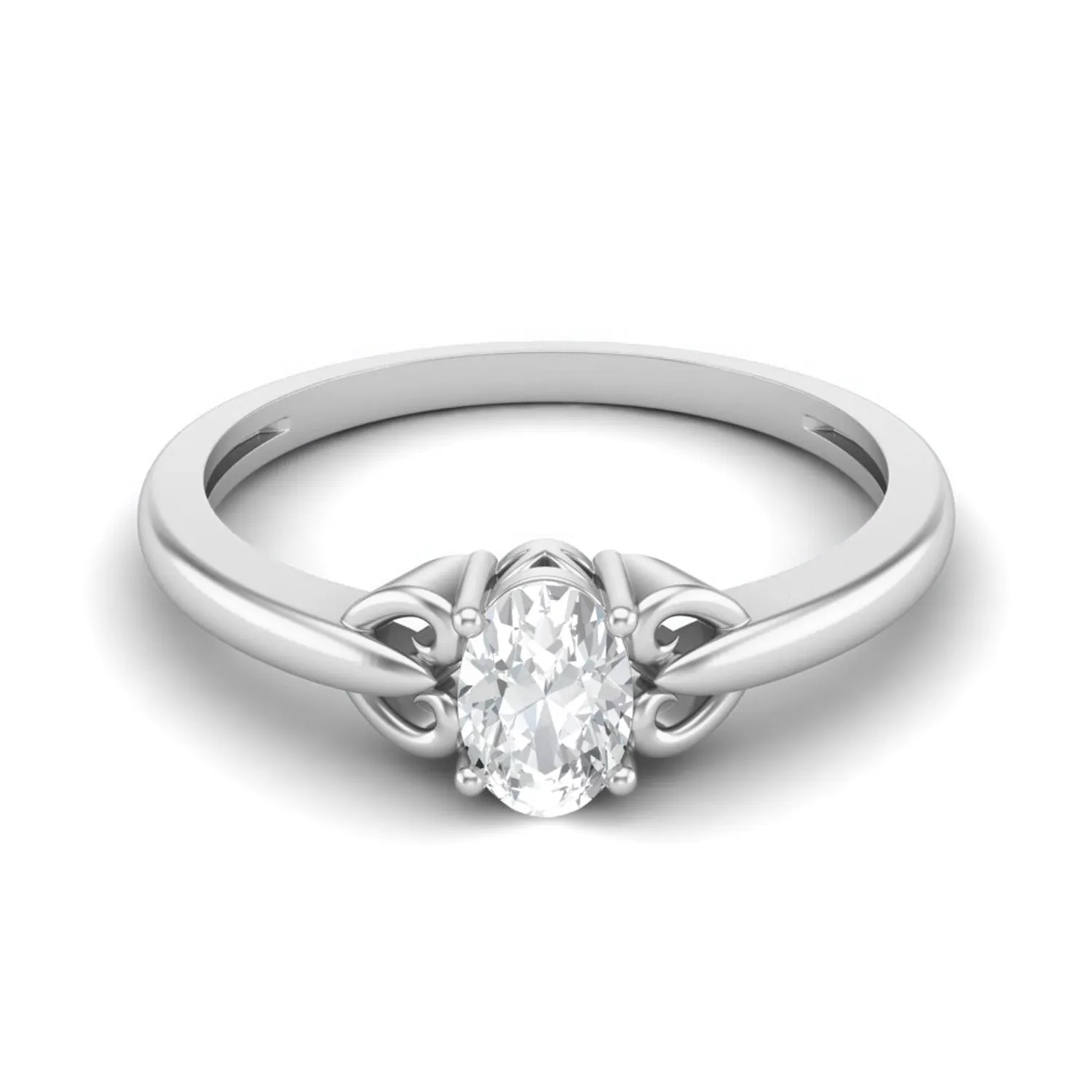 6X4MM Oval Shape Moissanite Solitaire Love Gift Ring