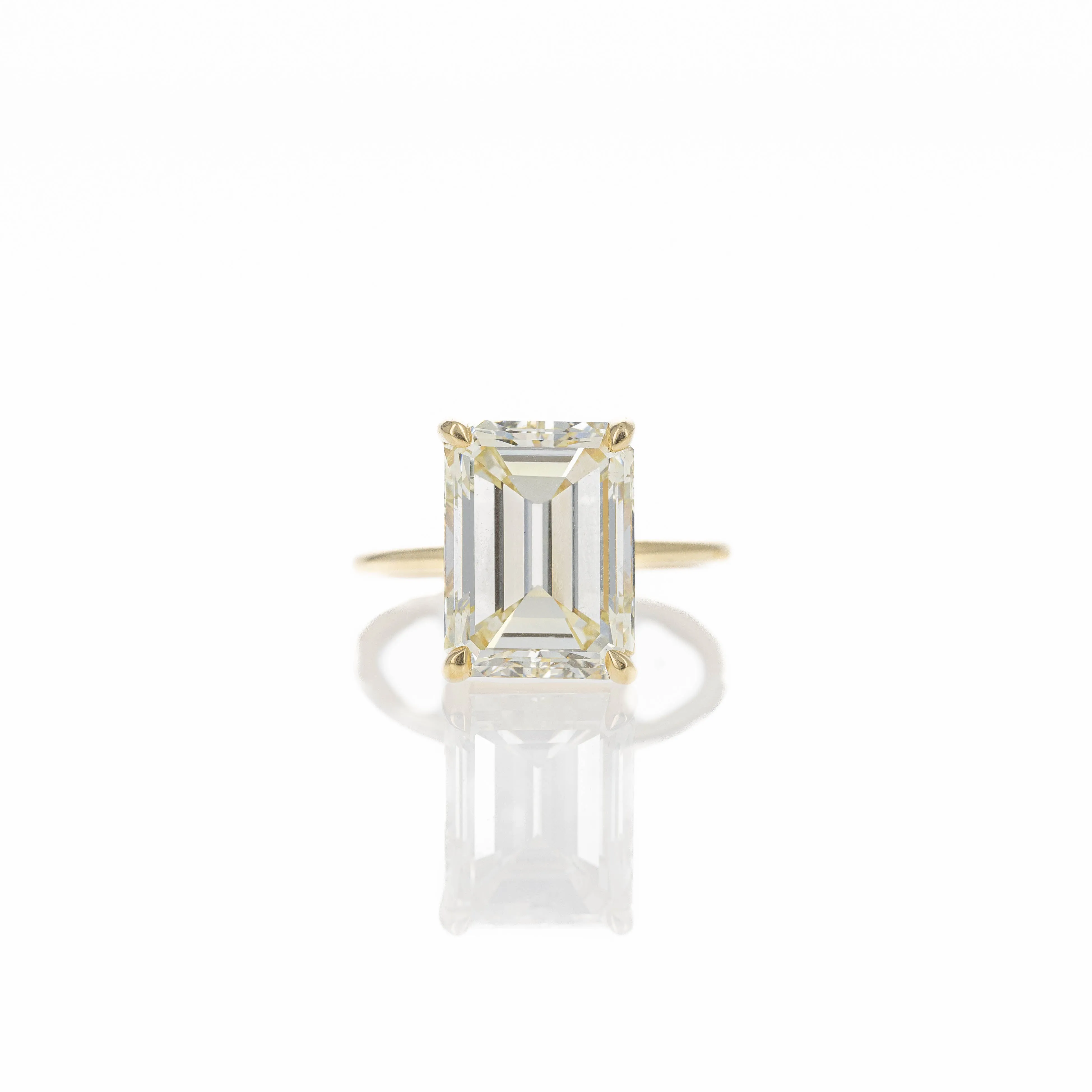 7.31 Carat Emerald Cut Diamond Solitaire Engagement Ring