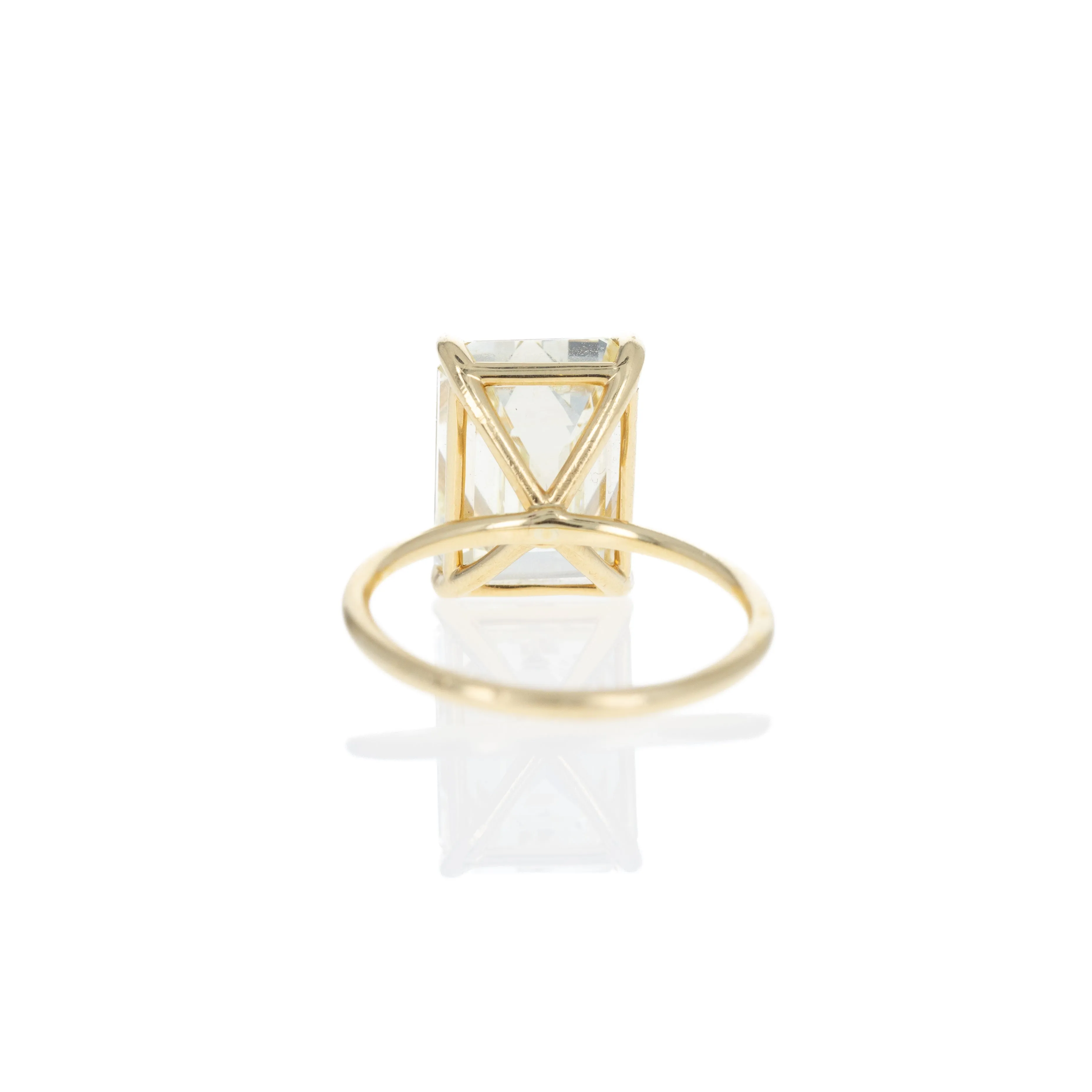 7.31 Carat Emerald Cut Diamond Solitaire Engagement Ring