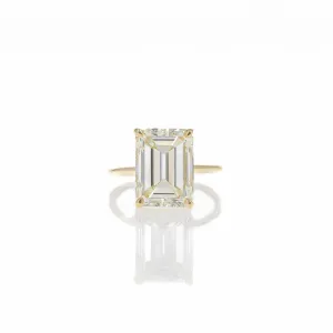 7.31 Carat Emerald Cut Diamond Solitaire Engagement Ring
