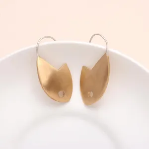 925 Sterling Silver Modern Fish-Shaped Dangle Earrings