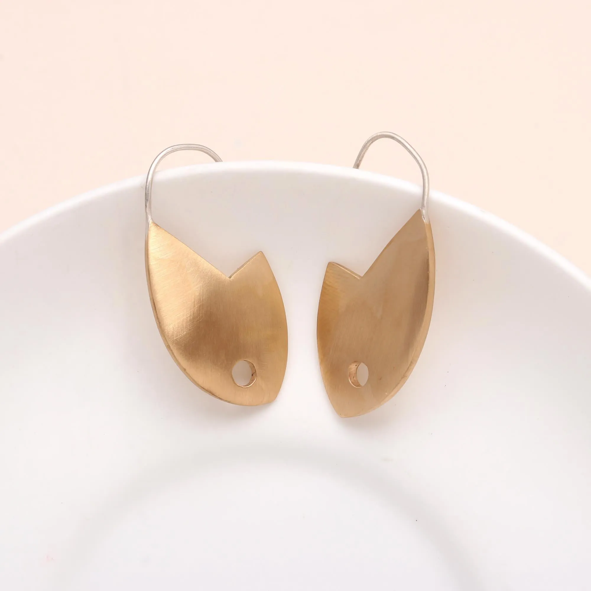 925 Sterling Silver Modern Fish-Shaped Dangle Earrings