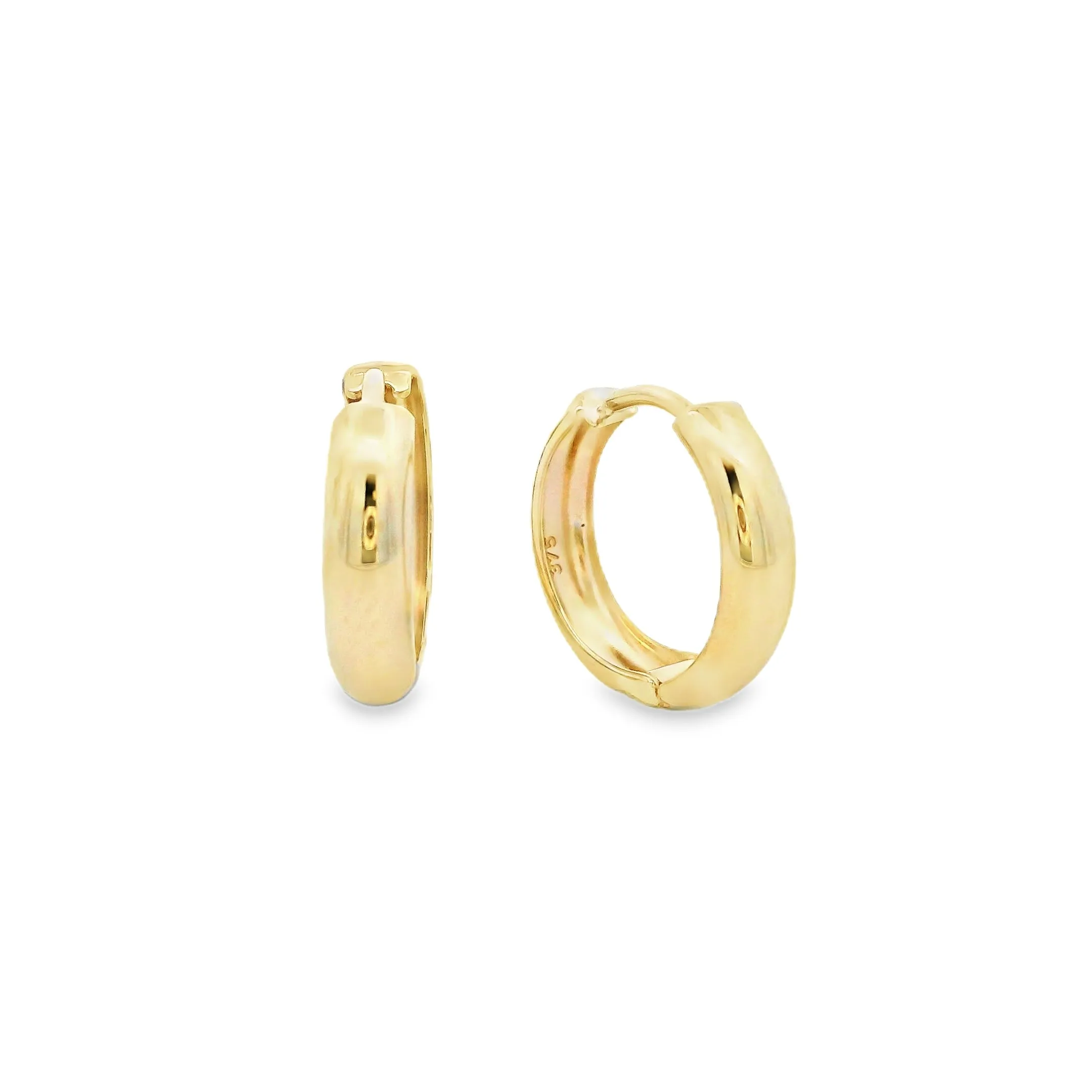 9ct Yellow Gold Round Huggie Earrings GEAR033