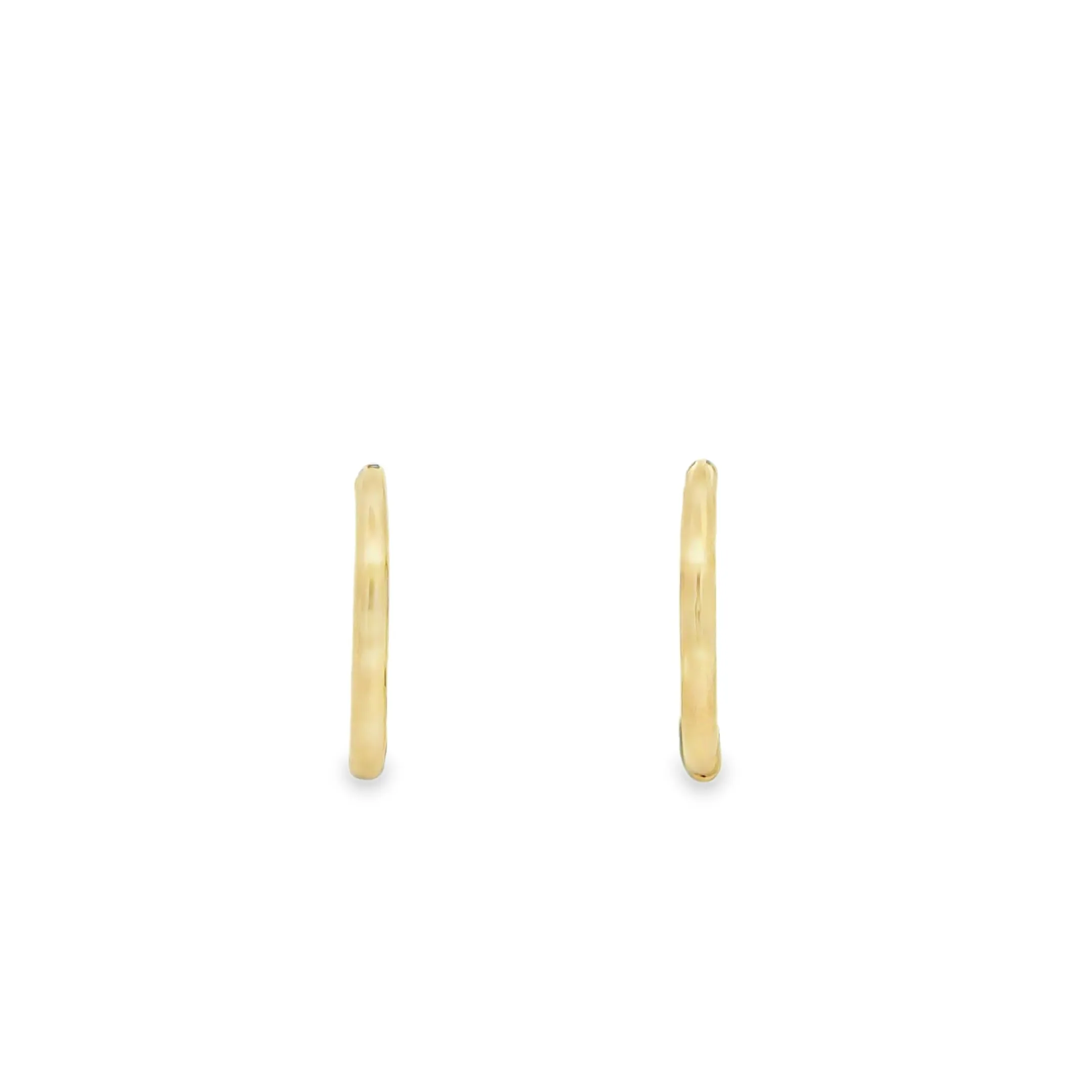 9ct Yellow Gold Round Sleeper Hoop Earrings GEAR351