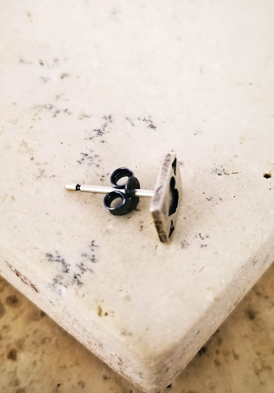Ace of Hearts Pin Earrings