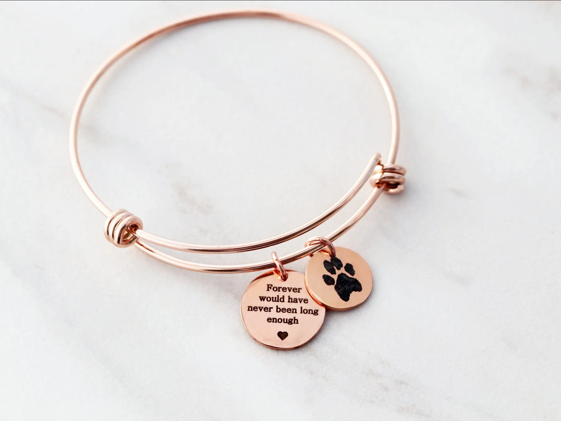 Actual Paw Print Bangle