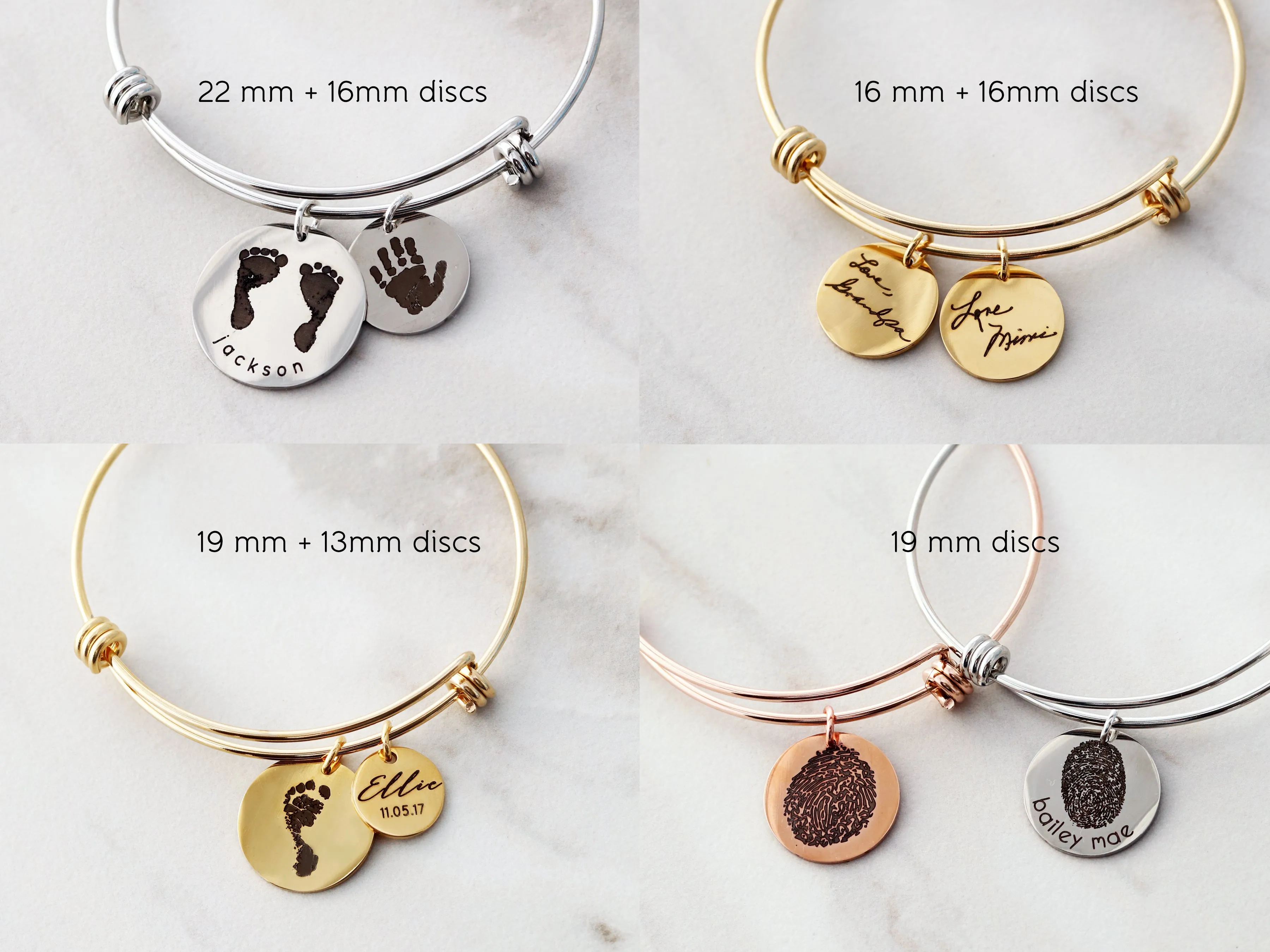 Actual Paw Print Bangle