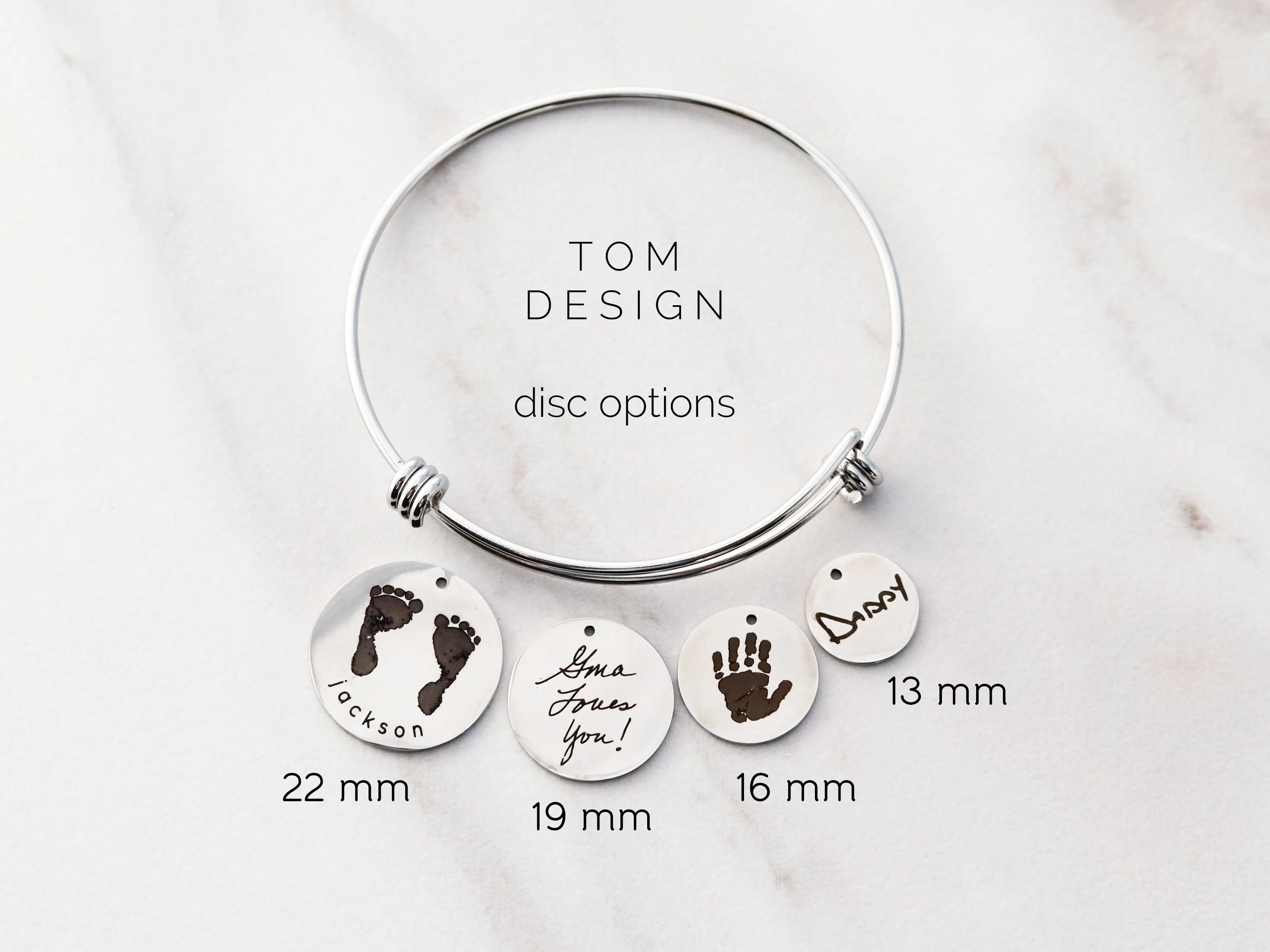 Actual Paw Print Bangle
