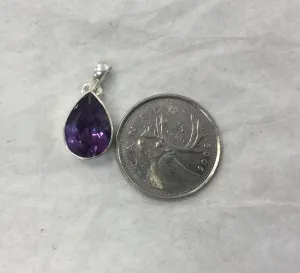 Alexanderite Teardrop Pendant in Silver