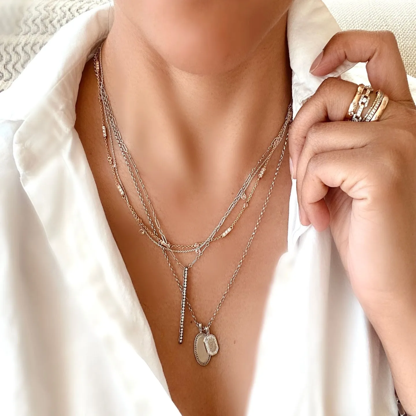 Alice White Diamond Necklace