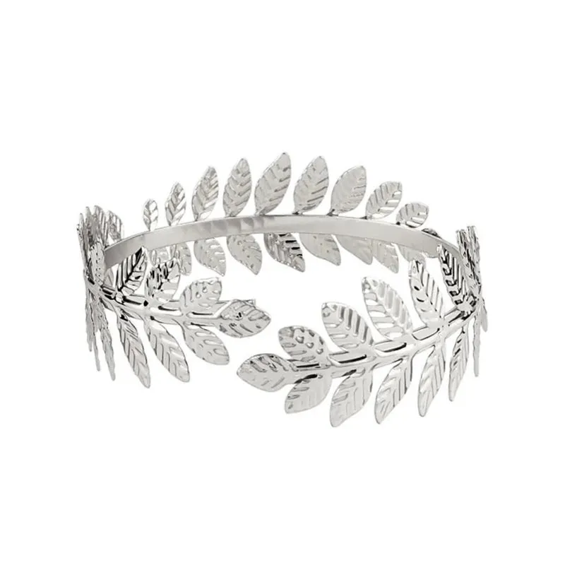 Alloy Spiral Armband Swirl Upper Arm Cuff Armlet Bangle Bracelet Egyptian Costume Accessory for Women Gold Silver Color