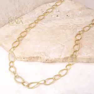 Al'Oro Drop Link Necklace