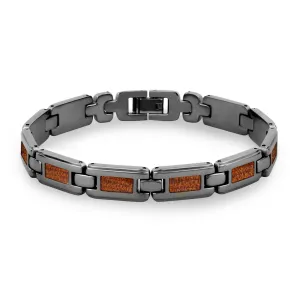 Ancient Kauri Ladies Link Bracelet - Gunmetal