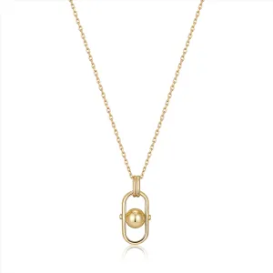 Ania Haie Gold Orb Link Drop Pendant Necklace