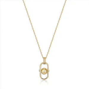 Ania Haie Gold Orb Link Drop Pendant Necklace