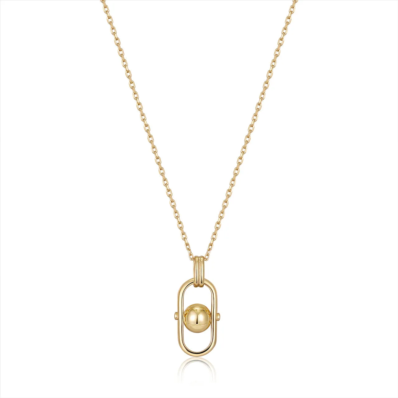 Ania Haie Gold Orb Link Drop Pendant Necklace