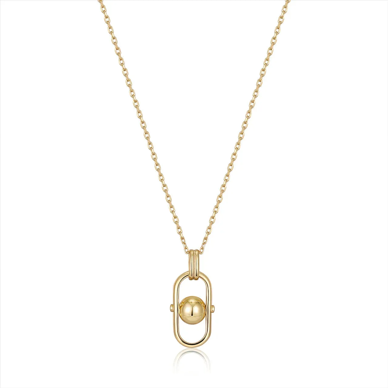 Ania Haie Gold Orb Link Drop Pendant Necklace