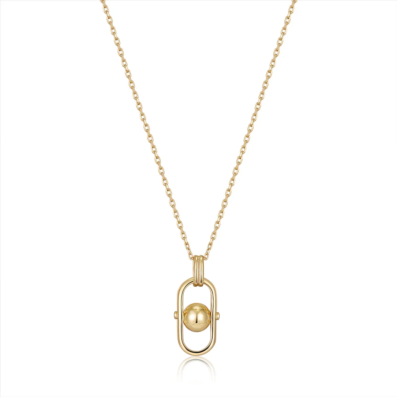 Ania Haie Gold Orb Link Drop Pendant Necklace