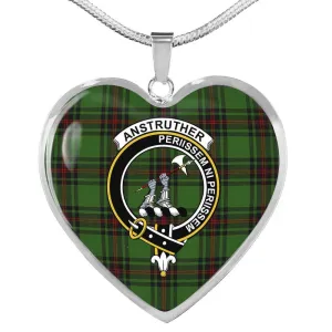 Anstruther Scottish Tartan Necklace Heart Futuristic Clan Worldwide shipping Crest