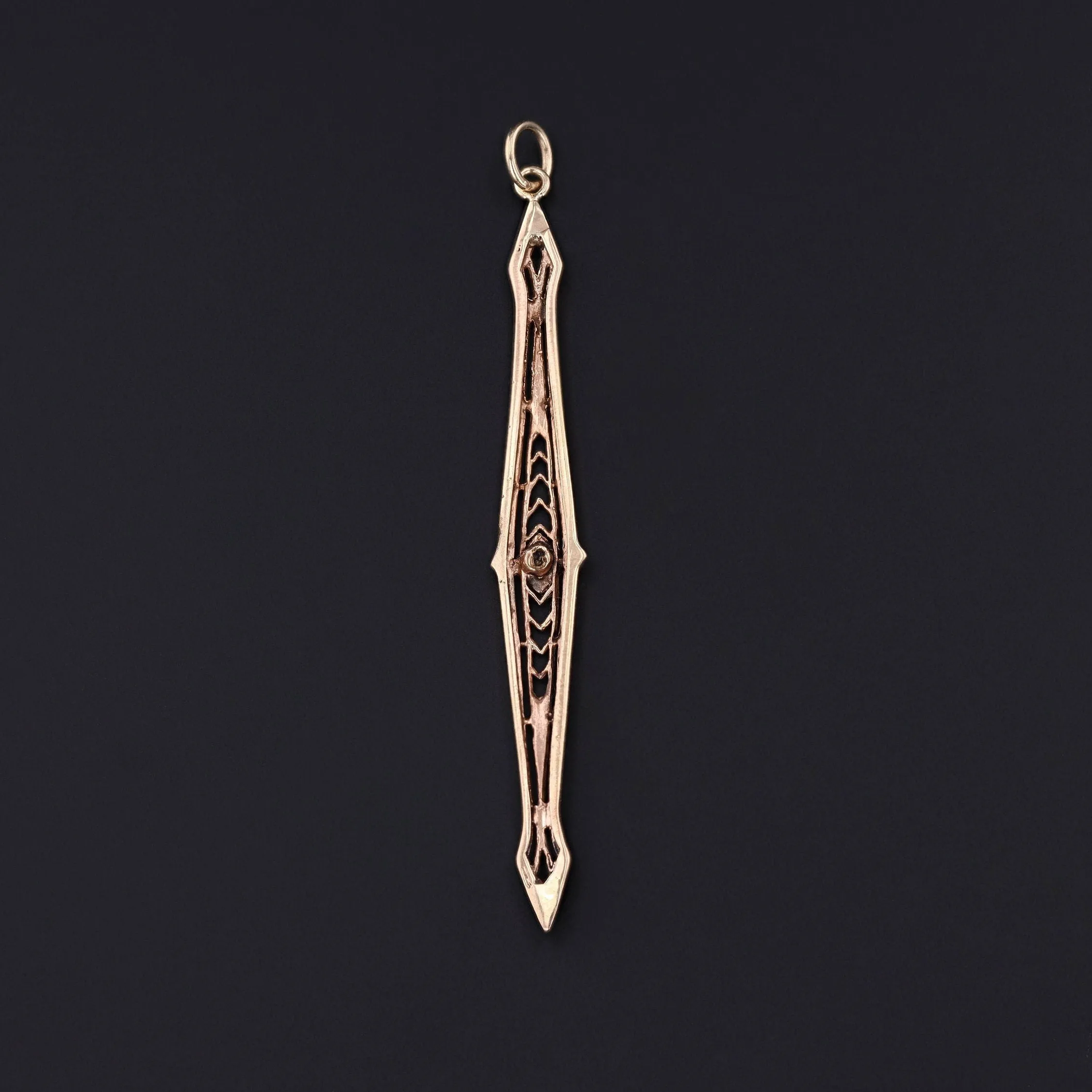 Antique Diamond Conversion Pendant of 14k Gold